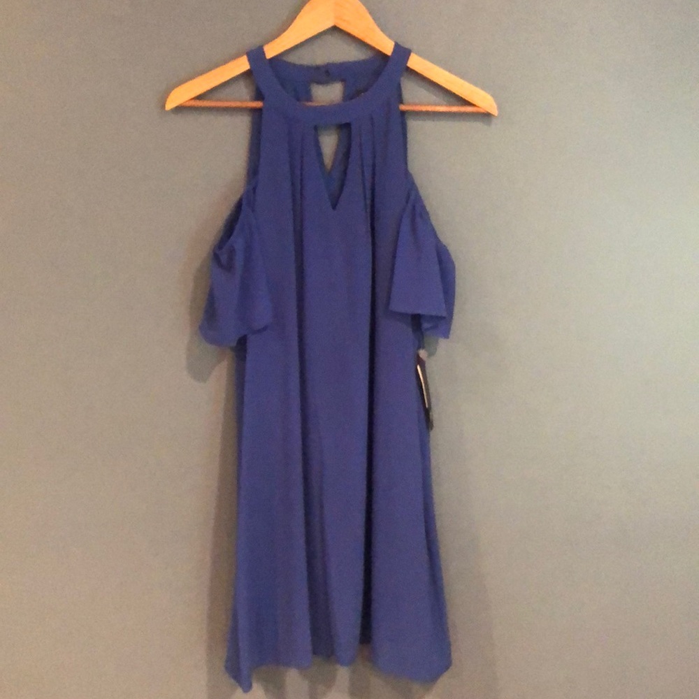Off shoulder Blue Dress